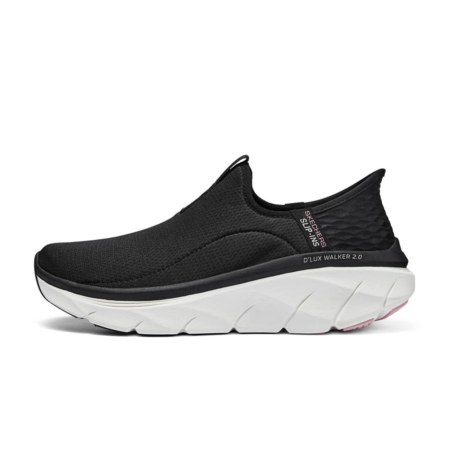 Skechers Hands Free Slip Ins Fabric Cushioning Rebound Low top Casual Shoes Women's Black Pink