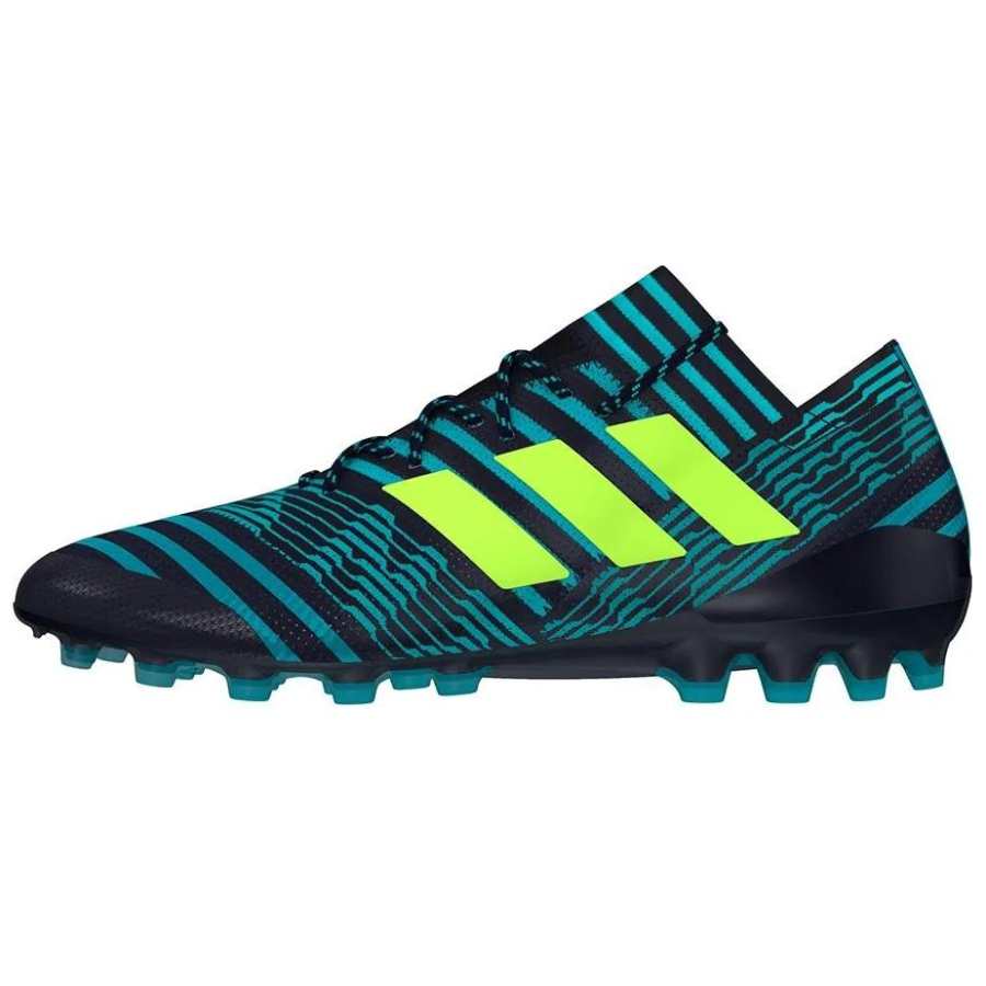 Adidas Adidas Nemeziz 17.1 AG Artificial Ground Slip Resistant Abrasion Resistant Soccer Shoes Men's Black Blue