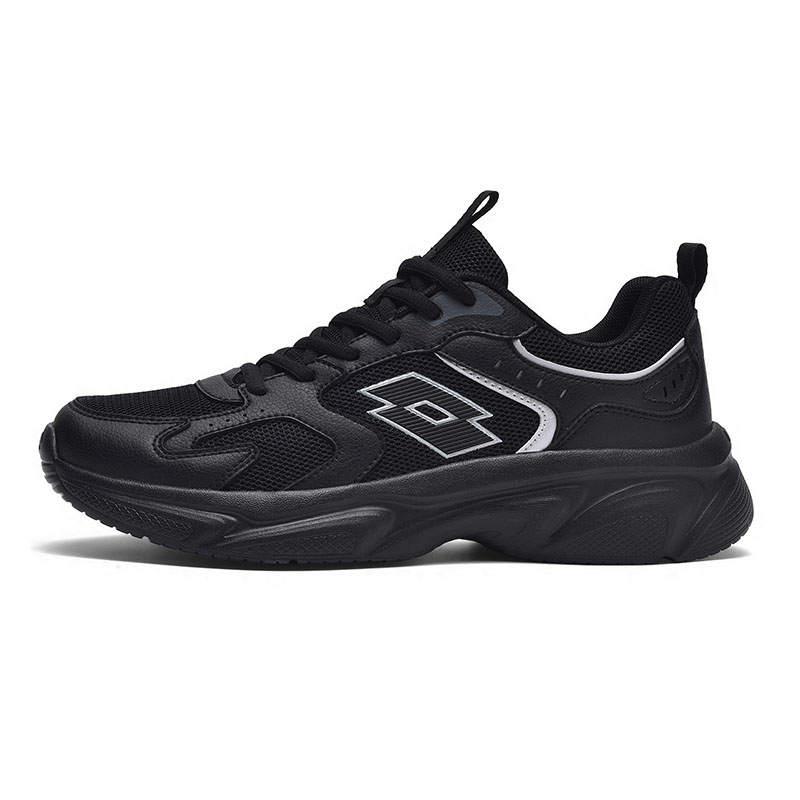 LOTTO Cushioning Height Increasing Balance Abrasion Resistant Low top Casual Shoes Men's Black