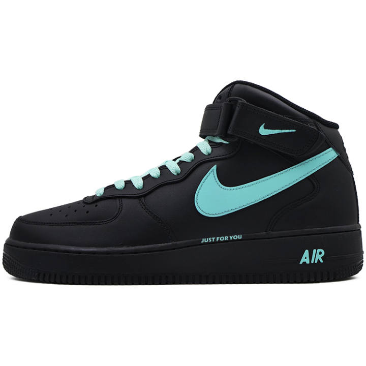 Nike Nike Air Force 1 Slip Resistant Balance Lightweight Mid top Skateboard Shoes Unisex Black Green