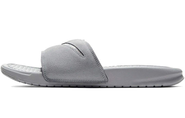 Nike Nike Benassi Jdi Leather Se Gray Slippers Women's
