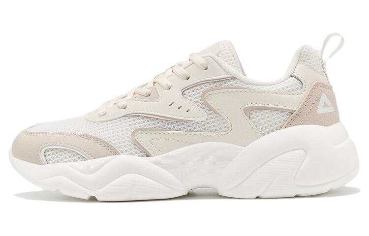 PEAK Slip Resistant Abrasion Resistant Low top Casual Shoes Men's White Brown