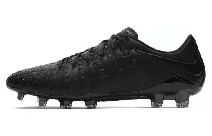 Nike Nike Hypervenom Phantom 3 FG Firm Ground Leather Cushioning Slip Resistant Abrasion Resistant Soccer Shoes Men's Black