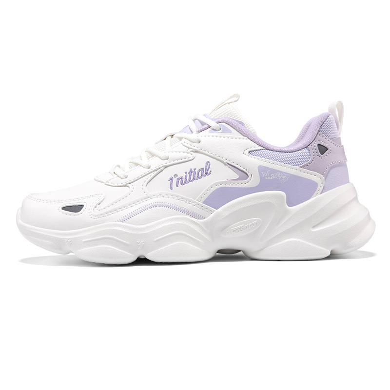 361° Abrasion Resistant Low top Casual Shoes Women's White Purple