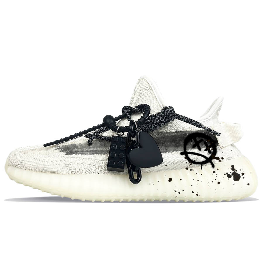 Adidas Originals Yeezy Boost 350 V2 Low top Casual Shoes Unisex Black White