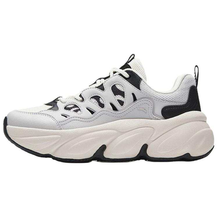 Anta Abrasion Resistant Breathable Height Increasing Low top Casual Shoes Women's Gray Black