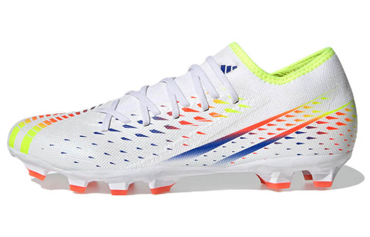 Adidas Adidas Predator Edge.3 MG Multi Ground Slip Resistant Abrasion Resistant Soccer Shoes Men's White Yellow Blue