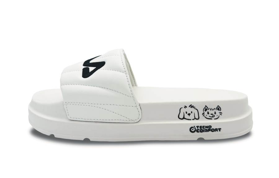 FILA Drifter Slip Resistant Slide Slippers Women's Black White