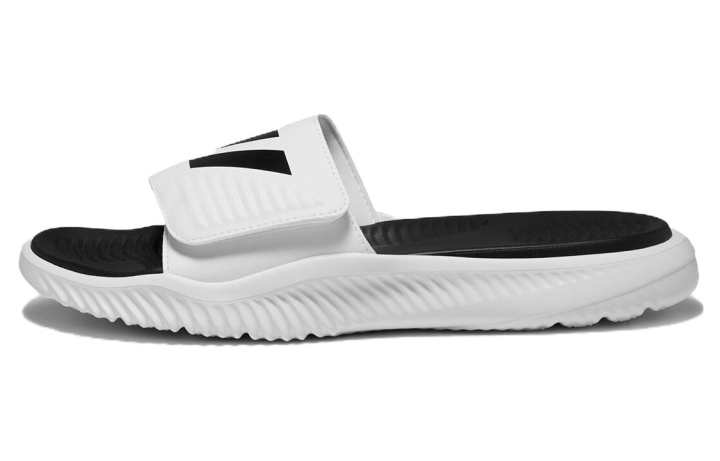 Adidas Adidas Alphabounce Slide Rubber Sole Slip Resistant Slip Resistant Slide Slippers Unisex White Black