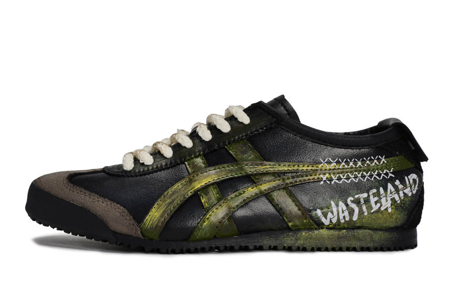 Onitsuka Tiger MEXICO 66 811 Manufacturing, Moss Walker Breathable Low top Casual Shoes Unisex Black Green Brown