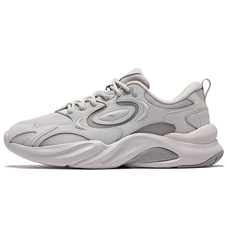 Erke Height Increasing Rebound Slip Resistant Low top Casual Shoes Men's Mist Gray Recycling Gray
