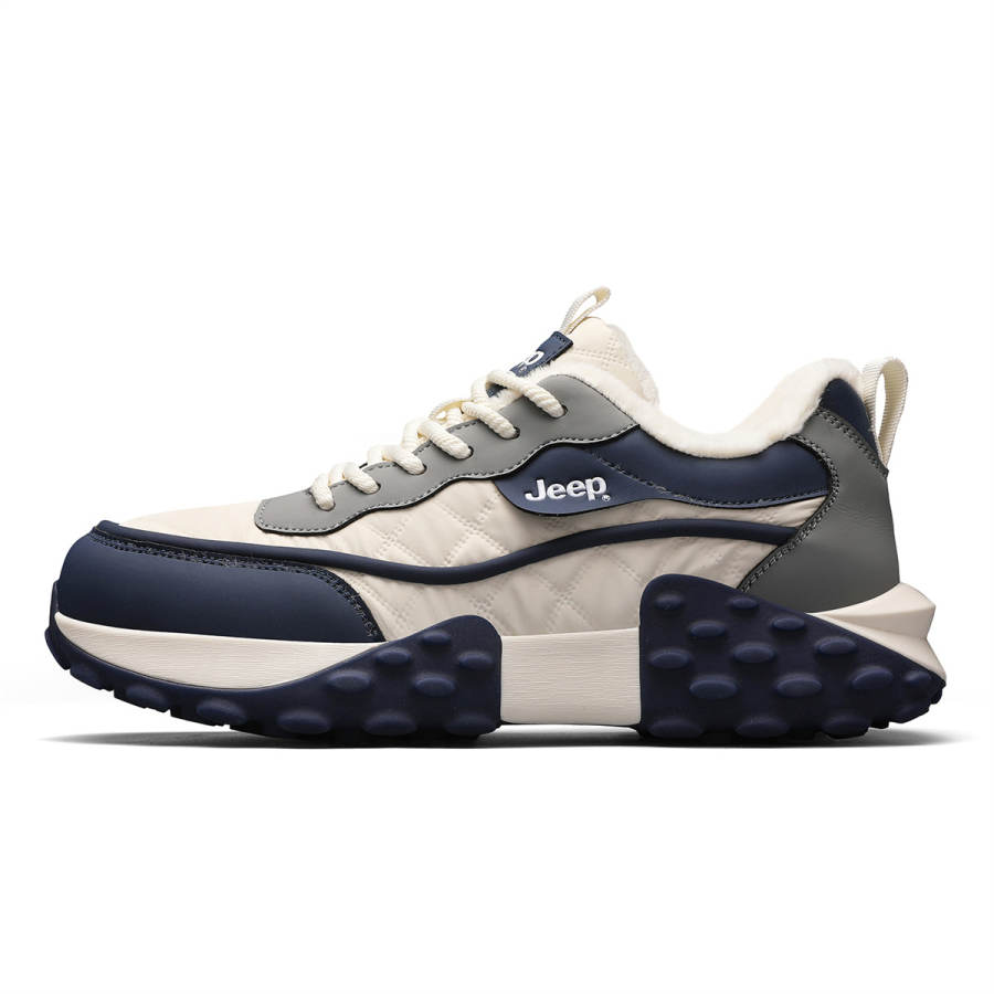 Jeep Wolf Path Vintage Cushioning Abrasion Resistant Height Increasing Thermal Low top Casual Shoes Men's