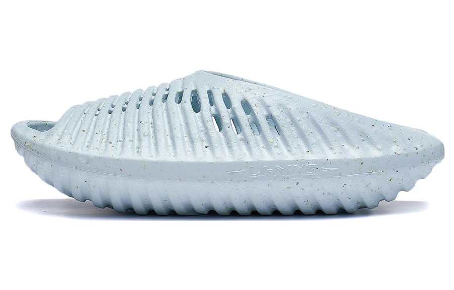 Li-Ning Li Ning Jet Sky Black Slay Quiet Abrasion Resistant Slide Slippers Men's Blue