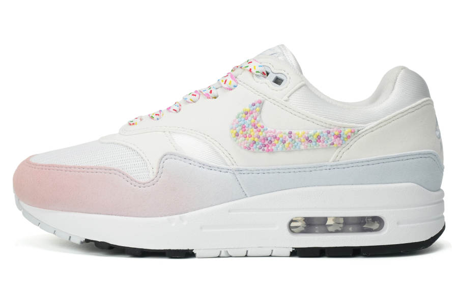 Nike Nike Air Max 1 Sweetheart Macaron Slip Resistant Abrasion Resistant Low top Casual Shoes Women's Blue Pink White