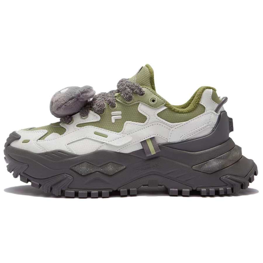 FILA FUSION BIANCO WE Pirate Bear Fleece Lined Fashion Comfortable Abrasion Resistant Low top Casual Shoes Women's
