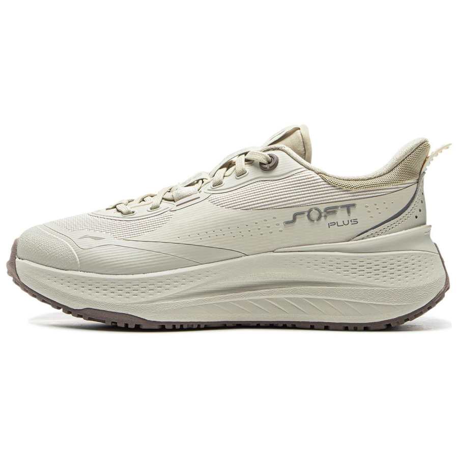Li-Ning Li Ning SOFT PLUS Cushioning, Wear Resistant Low top Casual Shoes Women's Beige