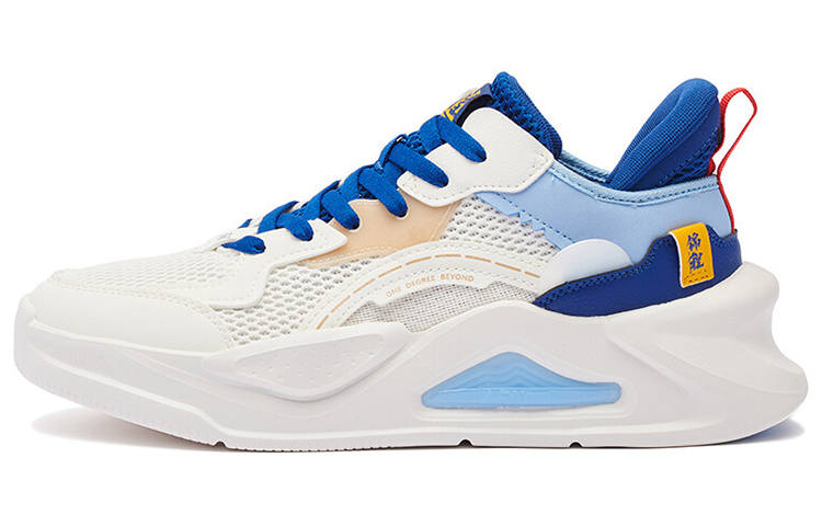 361° Fashion Trend Slip Resistant, Abrasion Resistant, Breathable Low top Casual Shoes Men's Feather White/Calm Blue