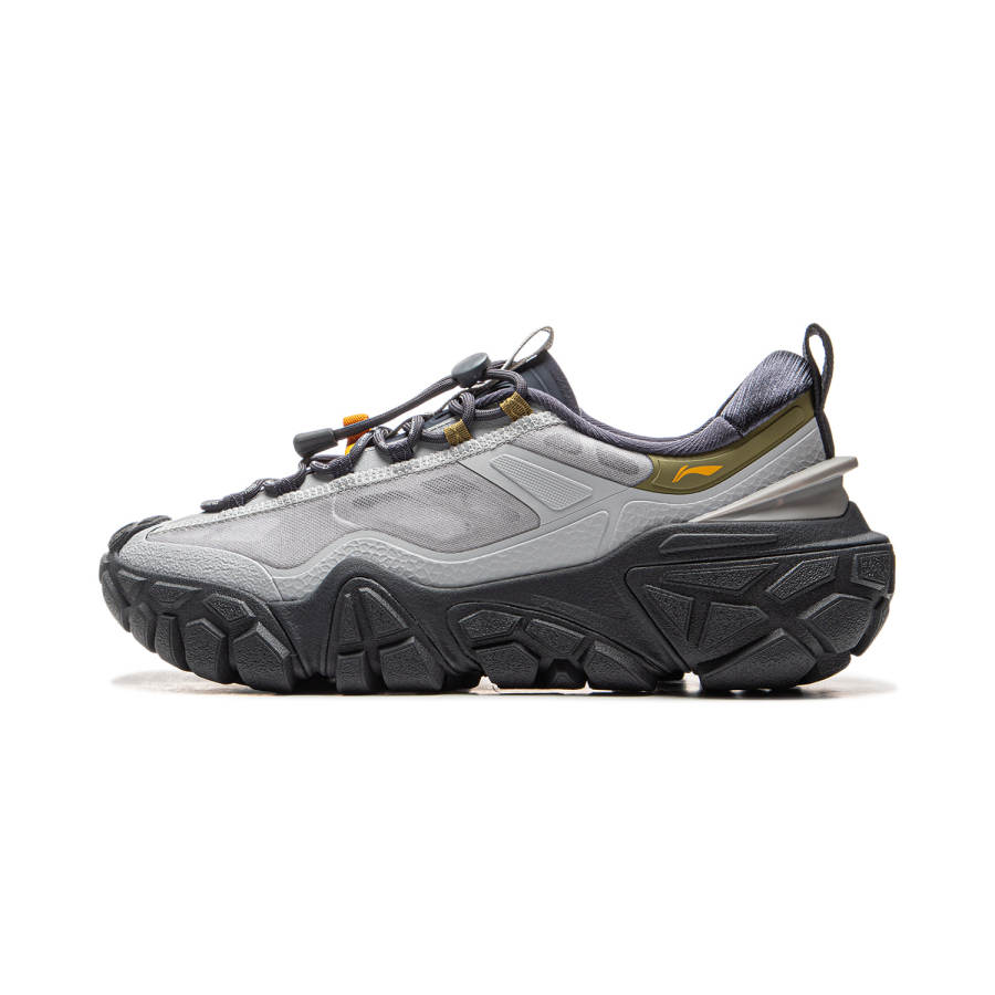Li-Ning Li Ning Sand Dune Cushioning Slip Resistant Abrasion Resistant Low top Casual Shoes Men's Calm Gray