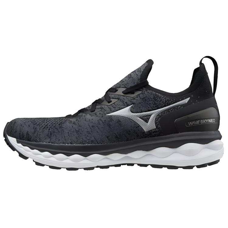 Mizuno Wave Sky Neo Fabric Breathable Low top Casual Shoes Unisex Black Gray