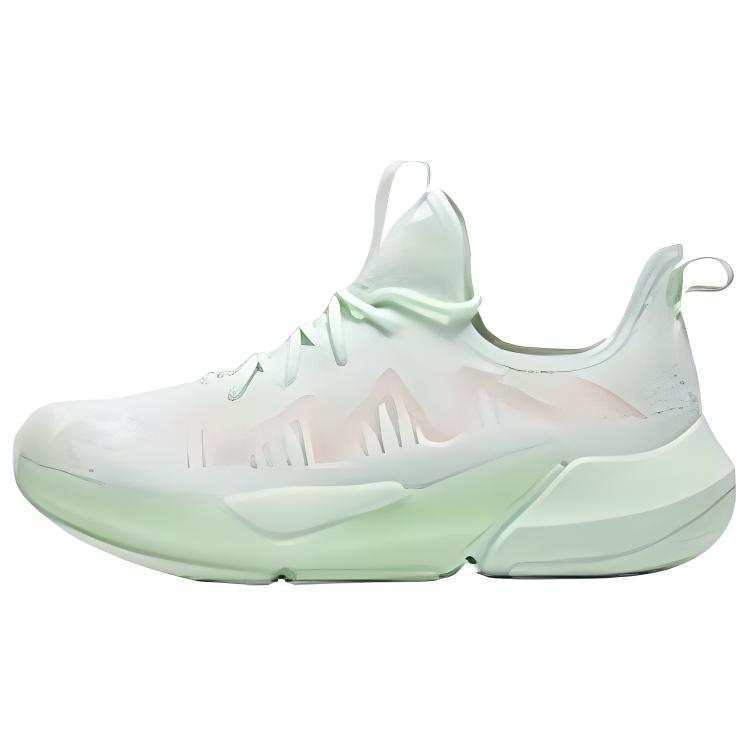 QIAODAN Breathable And Lightweight Low top Casual Shoes Women's Green Orange
