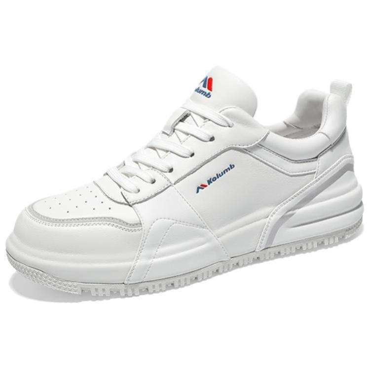 KOLUMB Abrasion Resistant Waterproof Height Increasing Low top Casual Shoes Men's White