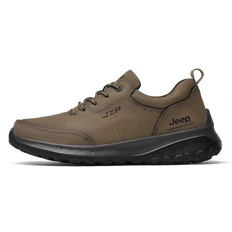 Jeep Textile, Split Cow Leather Low top Casual Shoes Men's