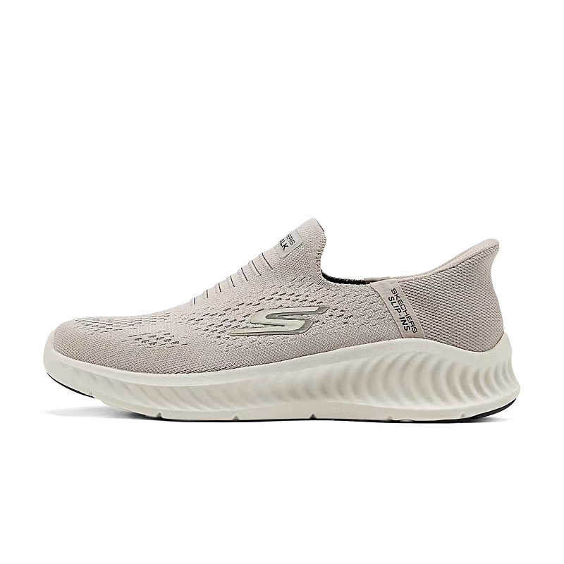 Skechers MEN'S GO WALK Fabric Comfortable Abrasion Resistant Abrasion Resistant Low top Casual Shoes Men's Taupe