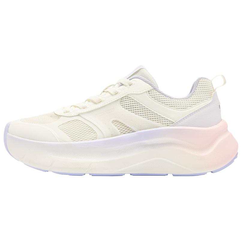 QIAODAN Slip Resistant Rebound Slip Resistant Rebound Low top Casual Shoes Women's White Purple