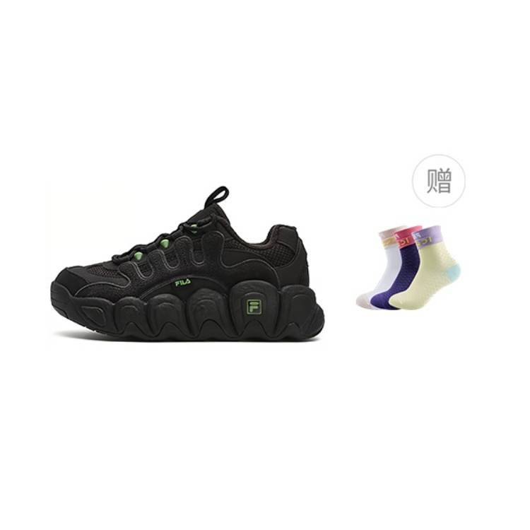 FILA Croissant Chunky Sneakers 'Black' Women's