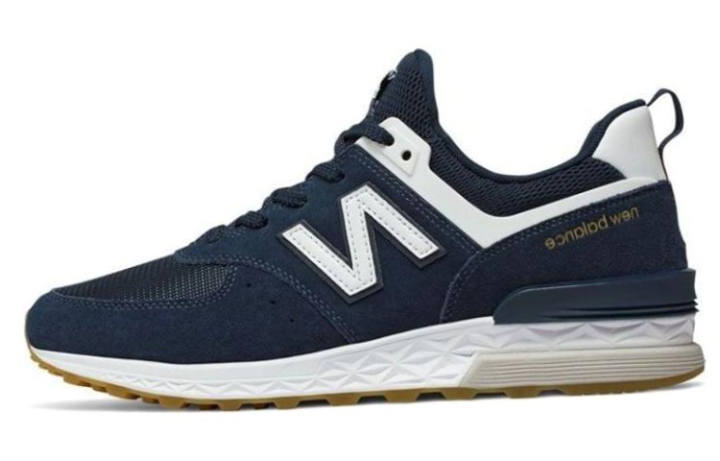 New Balance New Balance NB 574 Suede Cushioning Abrasion Resistant Coverage Low top Casual Shoes Unisex Navy Blue