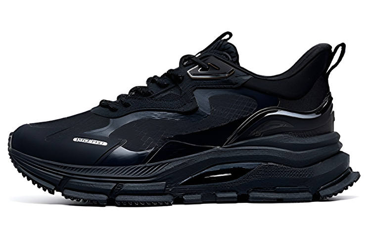 XTEP Textile, Synthetic Leather Fashion Slip Resistant And Breathable Low top Casual Shoes Men's Black