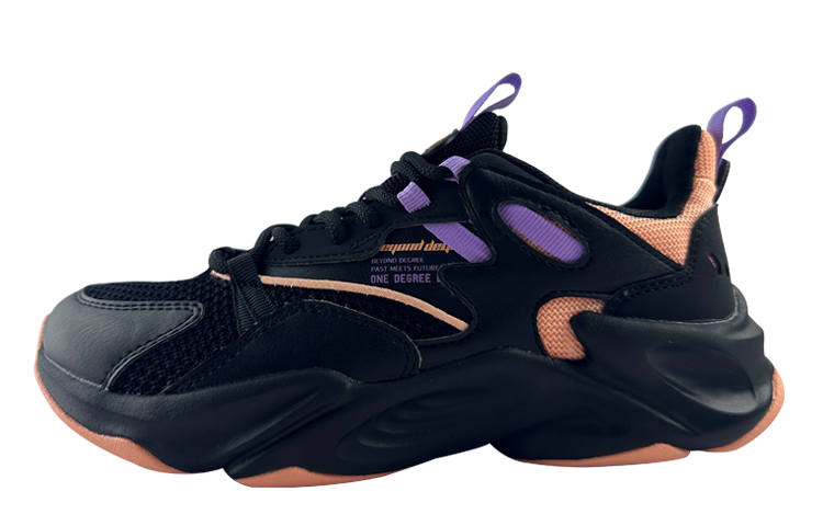 361° Slip Resistant Low top Sports Casual Shoes Women's Black Orange