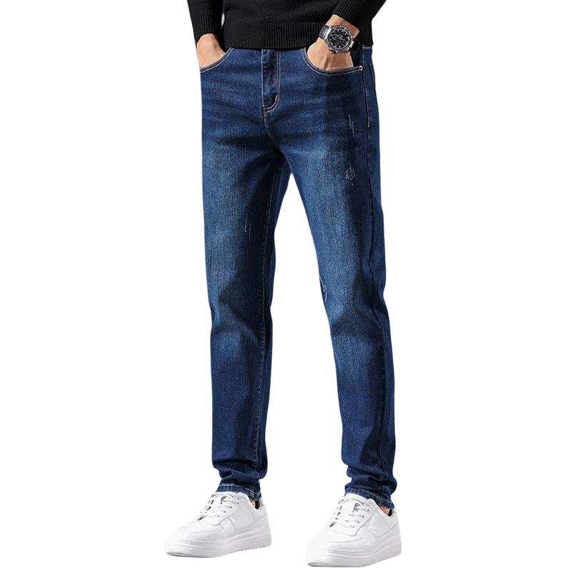 Tonlion Jeans Unisex Blue Moderate Straight Fit Pants