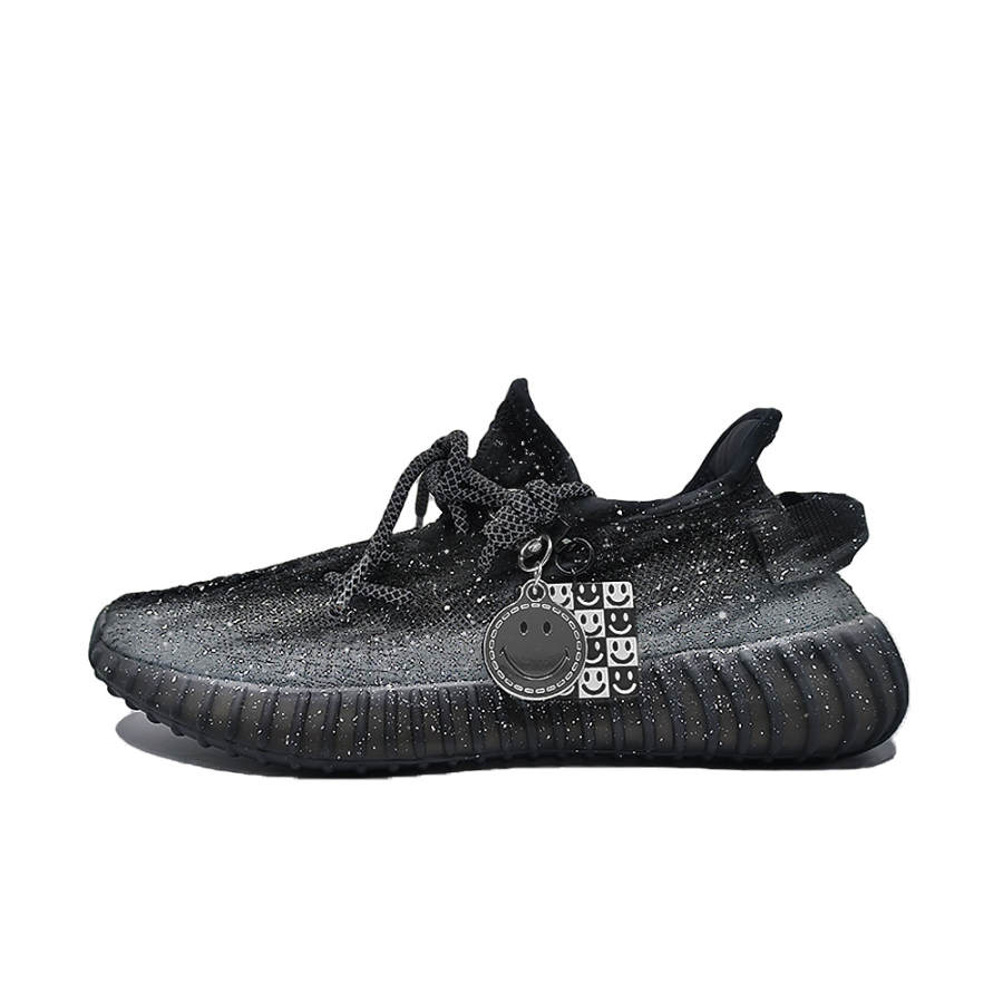 Adidas Originals Yeezy Boost 350 V2 Xingji Cross Abrasion Resistant Breathable Low top Casual Shoes Unisex Black