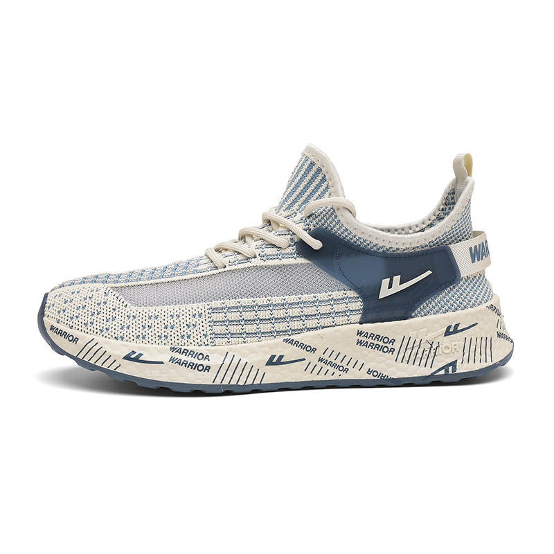 Warrior Abrasion Resistant, Breathable, Lightweight Low top Casual Shoes Men's Beige Blue