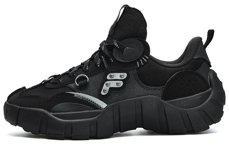 FILA FUSION Bone Sneakers 'Black Grey' Women's
