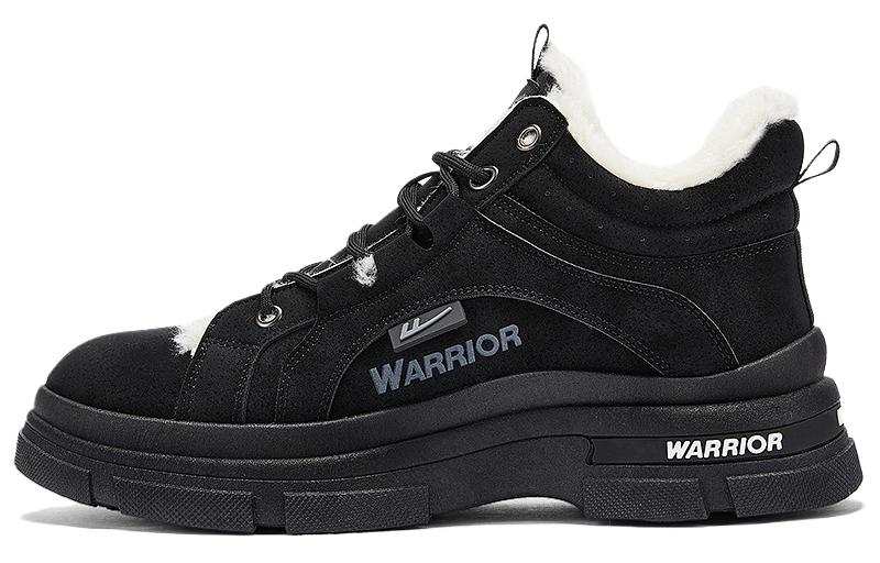 Warrior Fleece Lined Thermal, Trendy Workwear, Slip Resistant, Abrasion Resistant Mid top Casual Shoes Men's Black