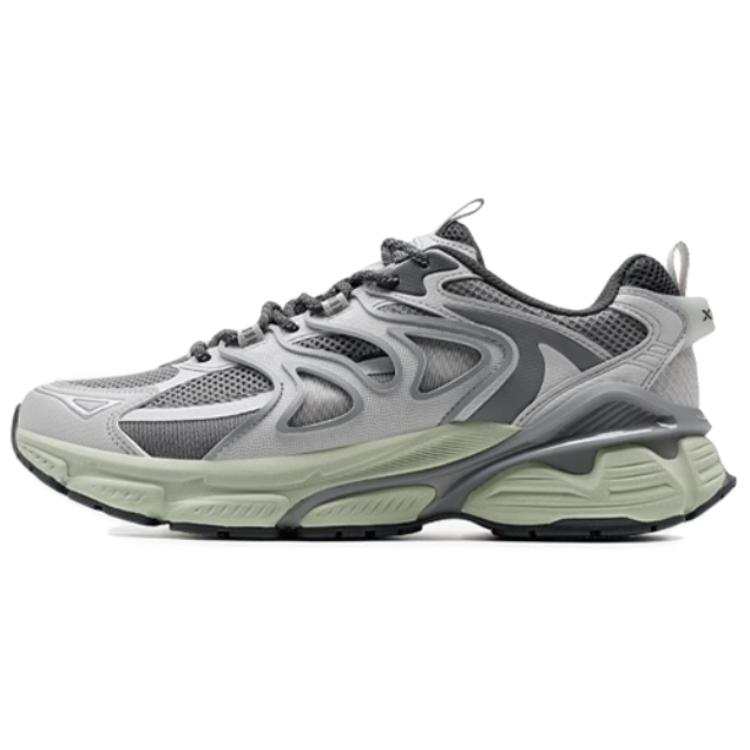 XTEP Enlightenment Slip Resistant Abrasion Resistant Low top Casual Shoes Men's Gray Black