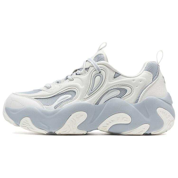 XTEP Abrasion Resistant Breathable Low top Casual Shoes Women's Sail White Dawn Gray