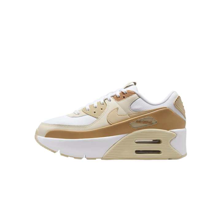 Nike Nike Air Max 90 Cushioning Breathable Low top Casual Shoes Women's Yellow White