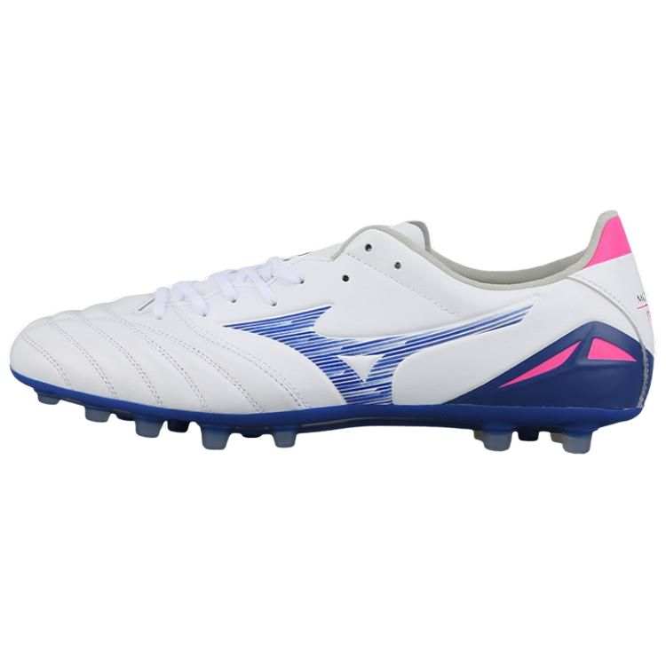 Mizuno Morelia Neo 4 Slip Resistant, Abrasion Resistant, Breathable Soccer Shoes Unisex White Blue