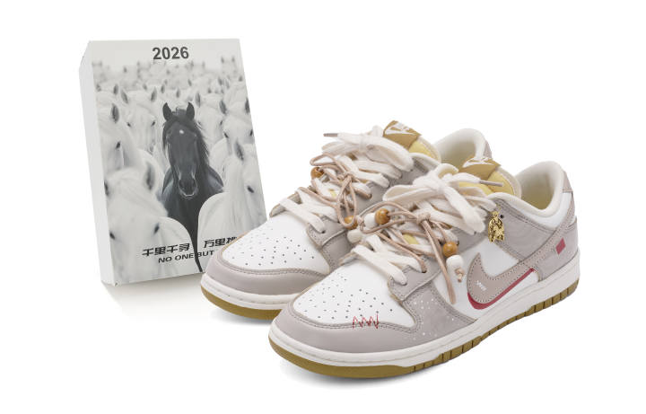 Nike Nike Dunk Slip Resistant Abrasion Resistant Low top Skateboard Shoes Men's White Gray