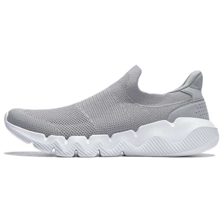 Li-Ning Li Ning Abrasion Resistant Rebound Low top Casual Shoes Men's Ultimate Gray