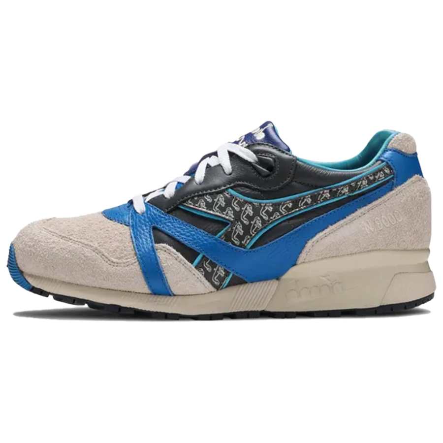 Diadora Hanon x Diadora N9000 Suede Abrasion Resistant Low top Casual Shoes Unisex Brown Blue