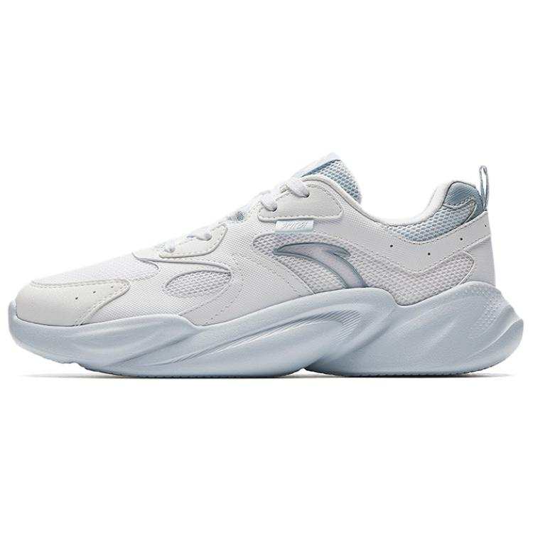 Anta Lightweight Height Increasing Breathable Low top Casual Shoes Women's White Blue