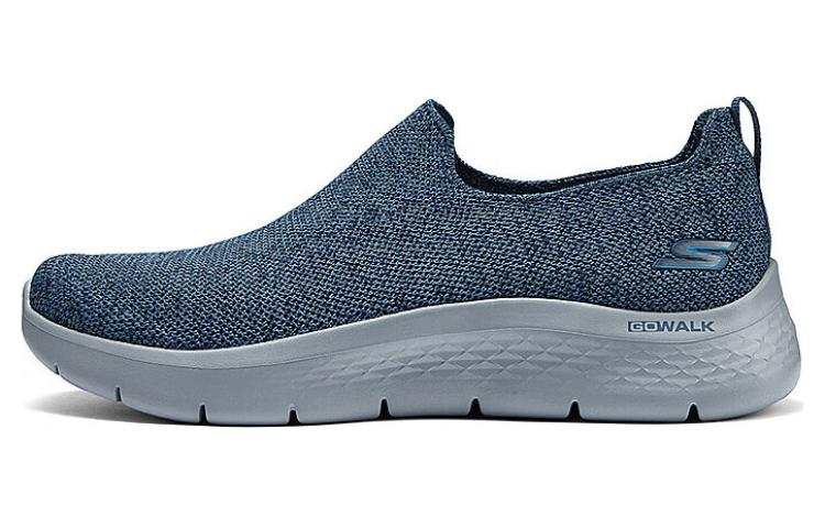 Skechers Go Walk Fle Cushioning Abrasion Resistant Breathable Rebound Low top Casual Shoes Men's Blue