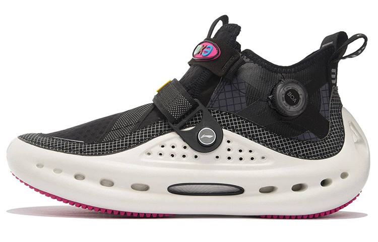 Li-Ning Li Ning Textile, Synthetic Leather Comfortable Cushioning Slip Resistant Abrasion Resistant Mid top Casual Shoes Men's
