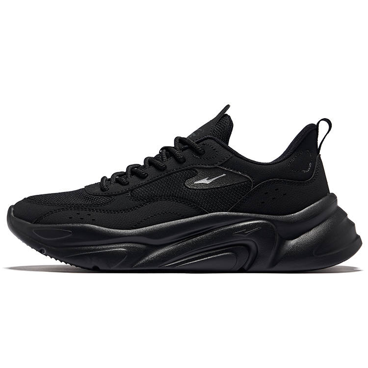 Erke Abrasion Resistant Breathable Low top Casual Shoes Men's Jet Black