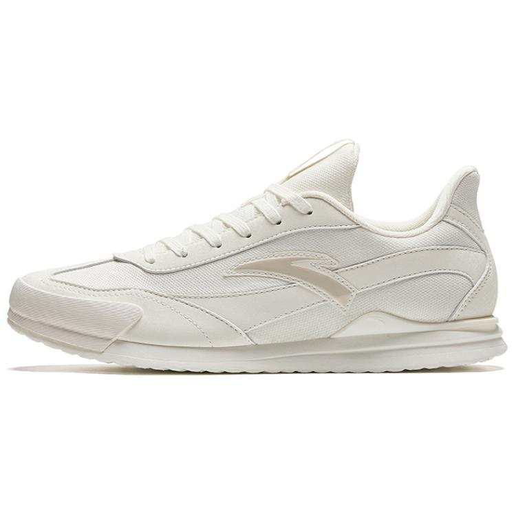 Anta Cushioning Abrasion Resistant Lightweight Low top Casual Shoes Men's Ivory White