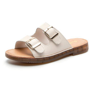 NX DOUGHNUT Quiet Abrasion Resistant Slide Slippers Women's Ecru